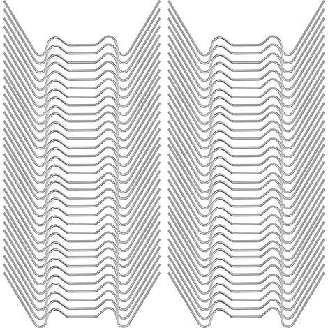 100 clip di fissaggio per vetro in acciaio inox, adatte per il fissaggio di pannelli frangivento in serre e giardini d'inverno. (1/5)