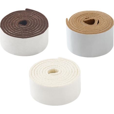 Lot de 3 rouleaux protections sol en feutre autocollant pour meubles, (1/5)
