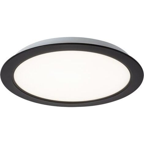 Plafonnier encastré LED 24W Ø22 noir rond Shaun Rabalux