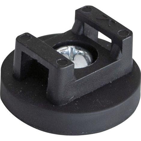 EVOline Haftmagnet schwarz mit Kabelbinder (1/3)