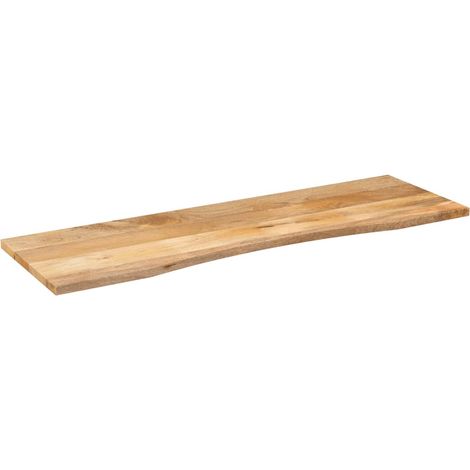 Dessus de bureau  Dessus de table  Plateau de table avec courbe 160x50x2,5 cm manguier massif brut