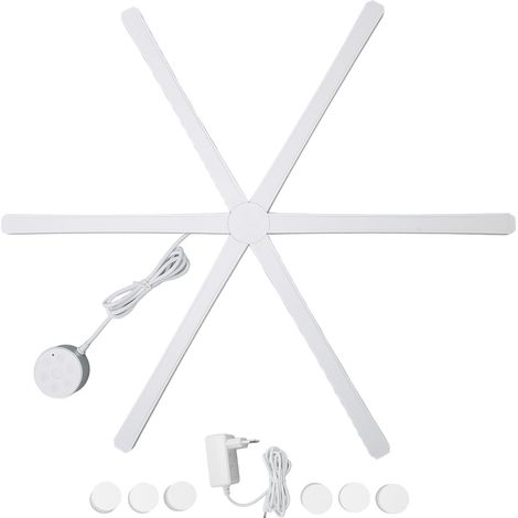 Lampes murales intelligentes RGB Lines 6 bandes lumineuses 24W DIY pour décoration gaming et salon, prise UE 110-240V (1/5)