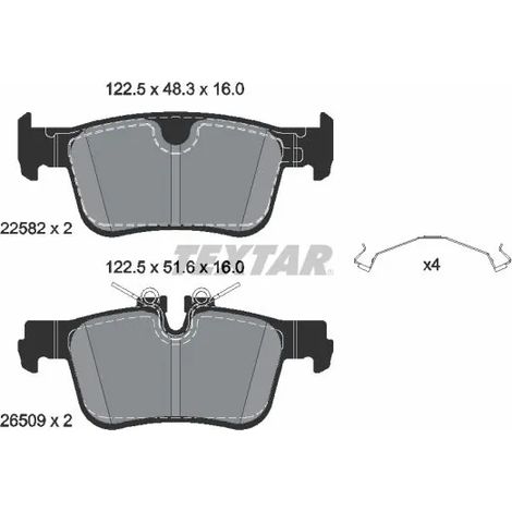 Kit de plaquettes de frein, frein à disque Textar 2258201 VOLVO 32287430