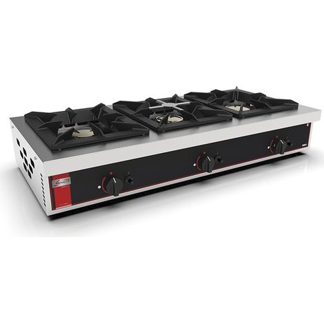 Réchaud gaz - 3 feux - (3x) 7 kw - Sofraca