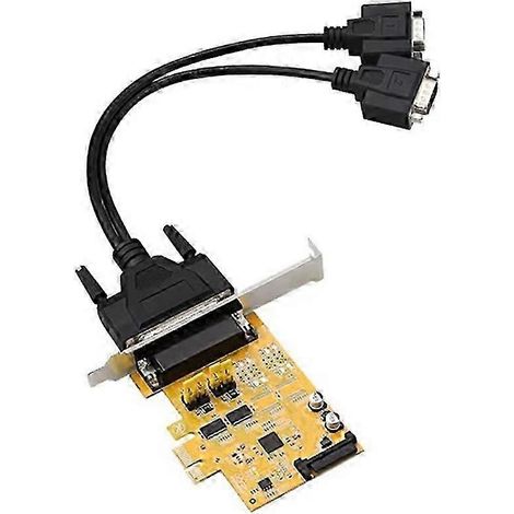 PCIe1X auf 2 serielle RS232-Adapterkarte mit AX99100-Chip, PCIe-Erweiterungskarte, serielle Riserkarte, SATA 9-Pin-Netzteil – JXLGV (1/5)