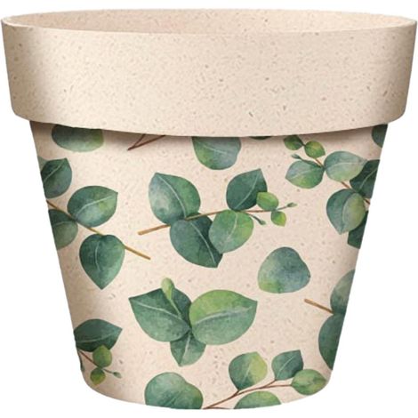 Cache Pot Bambou Motif eucalyptus 6 cm