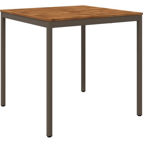Mesa de Bar para Jardín Natural y Café 110 x 108,5 x 105 cm vidaXL