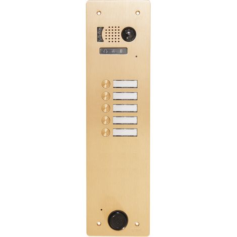 Plaque video alu 5 bp 2VOICE champagne URMET V83/105CH