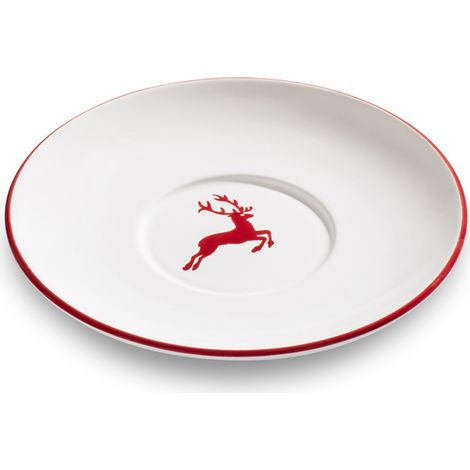 Gmundner Keramik Rubinroter Hirsch, Untert. Teetasse Maxima (Ø18cm) (1/2)