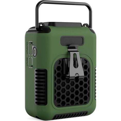 Ventilateur portable avec clip ceinture et lumière, ventilateur mains libres rechargeable 8000 mAh, autonomie de 30 heures, interface USB, 3 vitesses de ventilation, adapté aux travaux extérieurs, aux