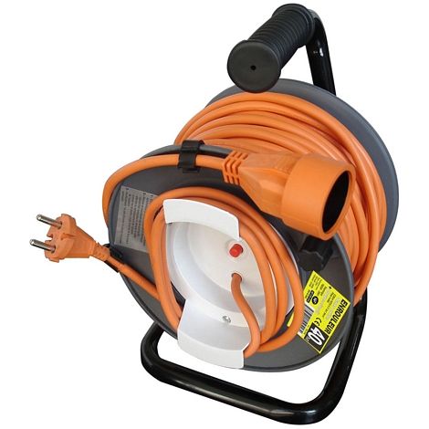 Enrollador de cable eléctrico para jardín L.40m HO5VVF 2X1,5, ZENITECH ZENITECH