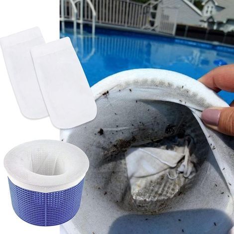 Lot de 30 chaussettes de skimmer pour piscine - En nylon - Pour skimmer - Pour filtre - Panier de piscine (1/4)