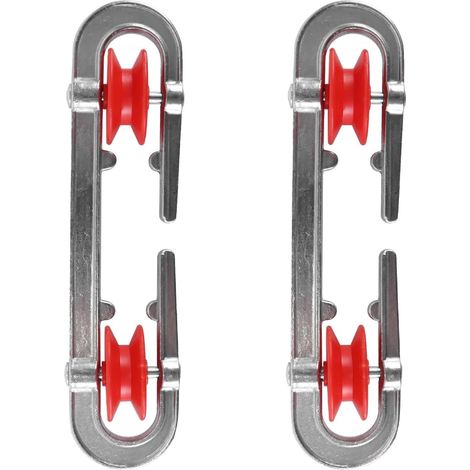 Séchoir À Linge D'extérieur, Lot De 2, Séparateur De Roulettes En Aluminium Et Plastique Pour Charges Lourdes Et Longues Cordes À Linge (1/5)