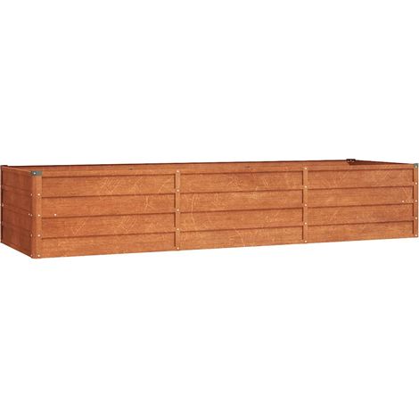 Maison Exclusive - Letto Rialzato da Giardino Ruggine 240x80x45 cm Acciaio Corten