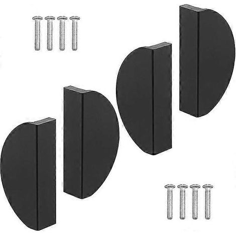 Poignées de meuble demi-cercle en forme de lune (lot de 4) - Poignées de tiroir en aluminium de qualité supérieure pour armoires, commodes et plus encore. (1/5)