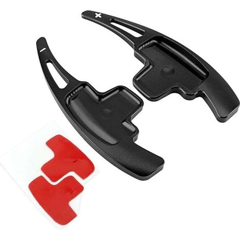 Extensiones de aluminio para las levas de cambio del volante, aptas para Mercedes Benz Clase ABER (negras).