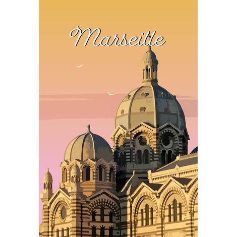 Tableau sur toile illustration la Major 30x45 cm - Impression sur Toile Murale Décorative - Image imprimée en HD sur Toile - Toile sur Châssis en Bois FSC - Fabriqué en France (1/5)