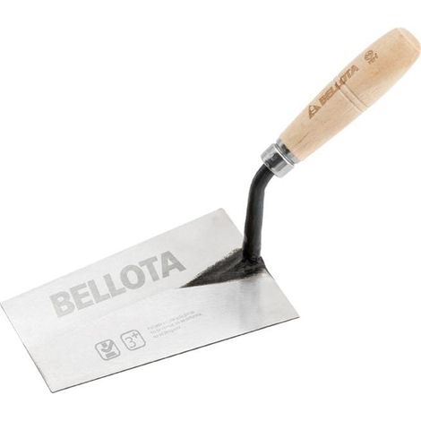Paleta norte con mango madera para trabajos de albañilería 190x117mm190x117mm