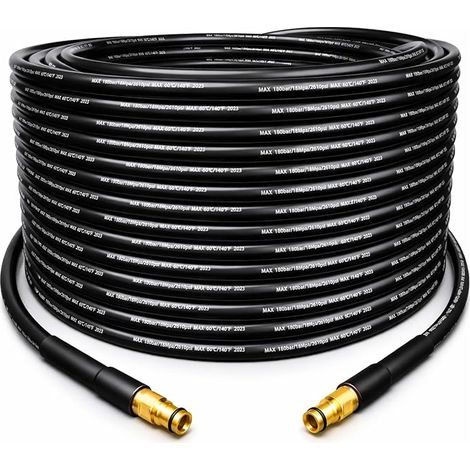 Manguera de limpieza universal de alta presión de 15 m - 60 °C - Para Kärcher K2 K3 K4 K5 K6 K7 HD HDS - Manguera de repuesto de alta presión (1/5)