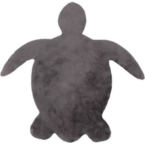 Tapis enfant tortue gris ultra doux effet peluche - gris moyen doux (1/3)