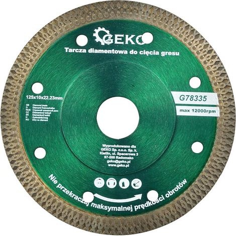 Disco de diamante de 125x10x22,23 mm para cortar gres (100) (1/2)