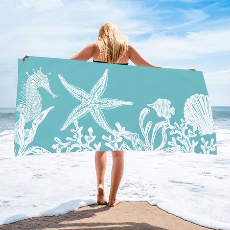 Strandtuch, ultrafeines, saugfähiges Strandtuch aus Fasern, bedrucktes Handtuch, Strandmatte