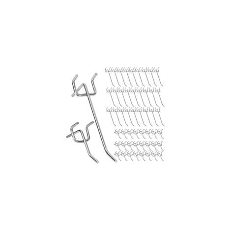 50 Lochwandhaken für Tür-/Wandpaneele, Wandhaken für Verkaufsdisplays, Set mit 10 cm und 5 cm langen Einzelhaken
