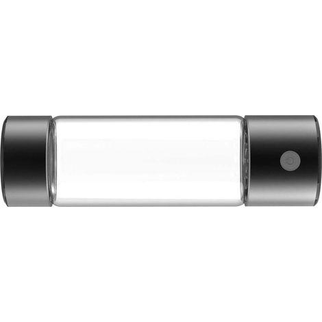 Bouteille d'eau à hydrogène portable 460 ml, technologie SPE PEM pour booster le métabolisme et l'immunité, rechargeable par USB, noire (1/5)