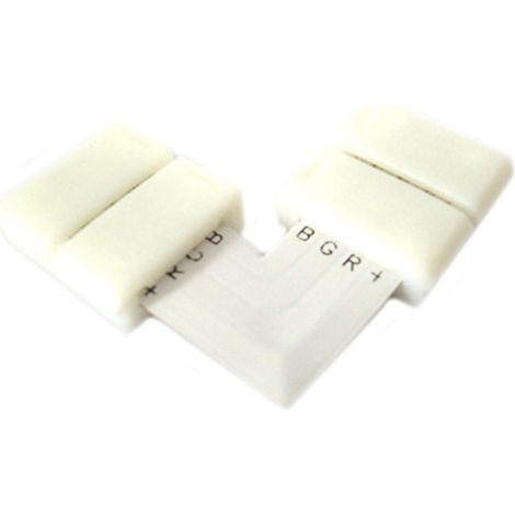 4 PZ Connettore Passo 10mm RGB Forma L per Allungare e Curvare Strip LED RGB e Monocolore (1/3)