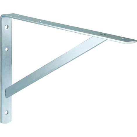 1 Pièce - Equerre De Charge Lourde - Support Mural Galvanisé - Capacité 300 Kg Pour Etagère Bois Atelier Garage Gris 50x32,5x3 Cm (1/5)