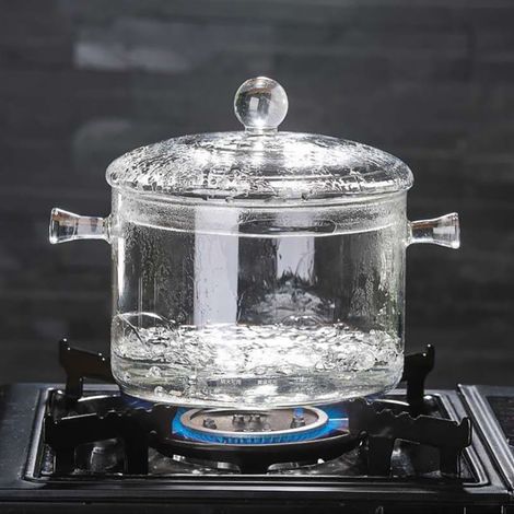 Bol en verre résistant à la chaleur pour pâtes, soupes et aliments pour bébé avec couvercle (1/5)