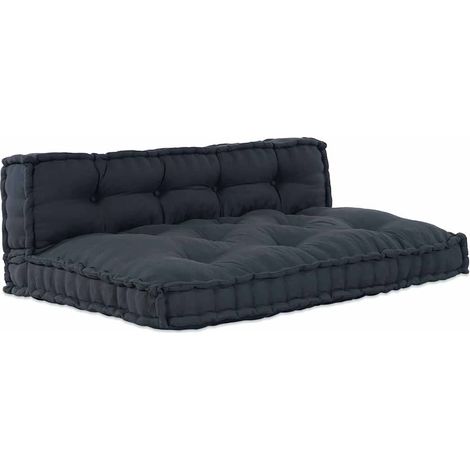 Sofa Cushion 2 pcs Anthracite 120 x 80 x 38 cm Fabric vidaXL