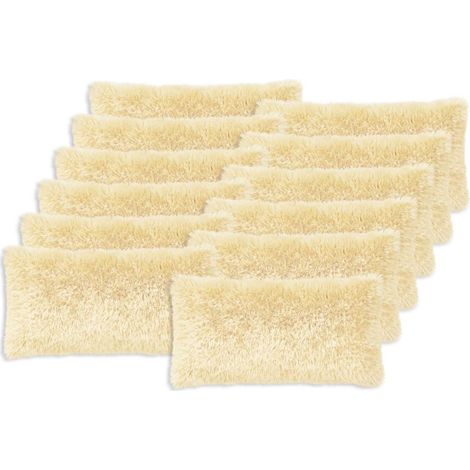 Federa 12 pcs HEERLEN Crema 40 x 80 cm Fleece PV vidaXL