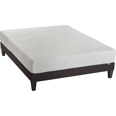OLYMPE LITERIE Ensemble OSLO 180x200 cm Matelas Mémoire de forme + Sommier Bois (1/5)