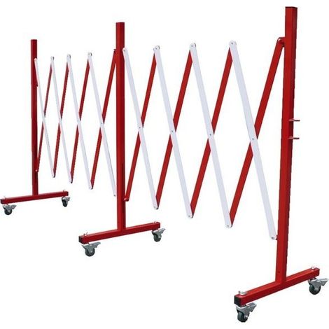Barrera extensible flexible de acero pintado extensible hasta 4 m