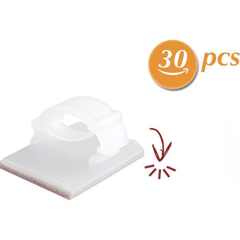 Confezione da 30 fascette adesive regolabili per cavi in fibra ottica - AquaForge (1/5)