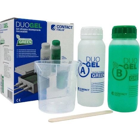 DUOGELRTV200 Gel Bicomponente Siliconico Isolante per Giunzioni Elettriche 500 g + 500 g Riaccessibile Contact (1/3)