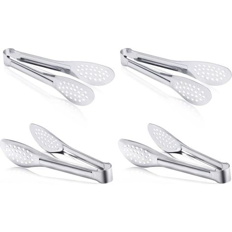 Paquet de 4 pinces à buffet, pinces de service en acier inoxydable 7lnch (1/2)