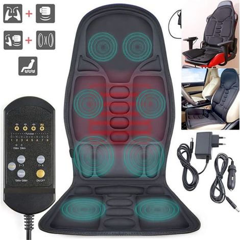 Filiyano – masseur chauffant pour la – Coussin de massage dorsal complet à 8 positions, tapis de voiture pour enfant, masseur chauffant pour la nuque (1/5)