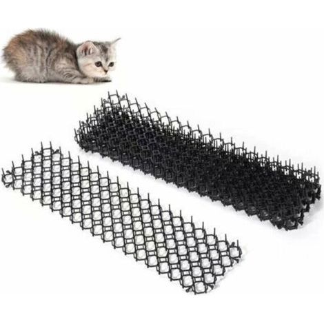 Anti-Katzenmatte mit Spikes, Set Anti-Hunde-Katzenmatten mit Spikes, 45 x 33 cm große Outdoor-Katzenabwehrmatte mit Spikes, Anti-Katzen-Spikes, Spikegitter, Anti-Hunde-Matte für Gartenzäune (1/5)