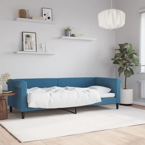 Tagesbett Blau 80x200 cm Samt vidaXL (1/5)