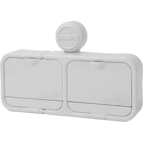 Porte-Savon À Ventouse Support Éponge À Ventouse Forte - Organisateur Boîte À Savon Douche Sans Perçage Avec Couvercle Porte-brosse à dents et rasoir, organisateur pour salle de bain, cuisine et (1/5)