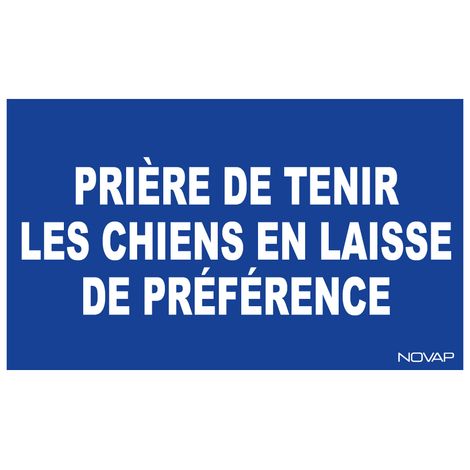 Panneau Prière de tenir les chiens en laisse - Rigide 330x200mm - 4160757