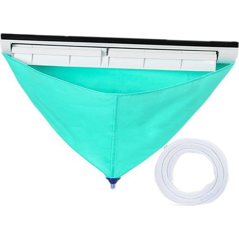 Sac de lavage pour climatiseur split, housse de protection anti-poussière avec orifice de drainage et tuyau d'évacuation. (1/5)