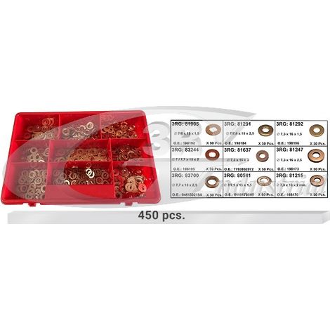 3RG 96007 CAJA ARANDELAS INYECTORES (450 PCS)