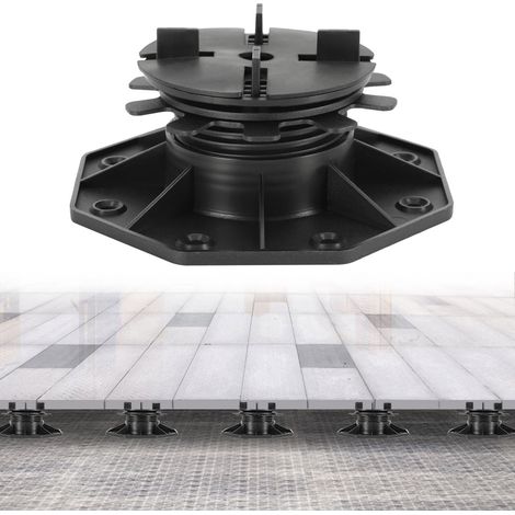 Jiubiaz Terrasse Plattenlager Premium 40-70 mm mit Gefälleausgleich 0-5 % höhenverstellbar Stein Keramik Beton 30er Pack (1/5)