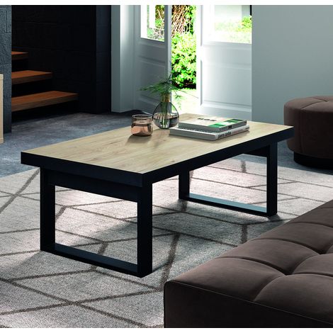 Table basse contemporaine chêne clair Tiffanie (1/5)