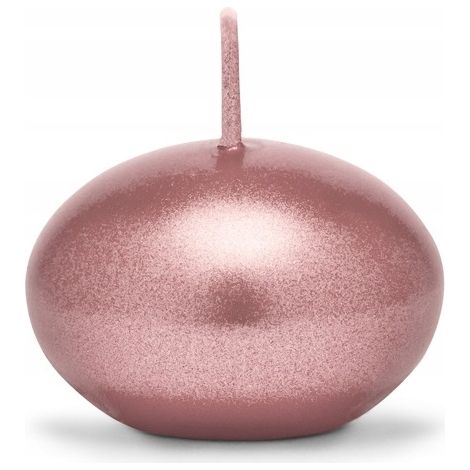 Bougie flottante, métallique, dorée, 4 cm, 1 pièce. (1/4)