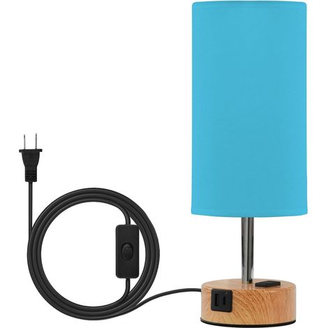Yuiboo Lampe de table bleu électrique couleur unie pour chambre à (1/5)