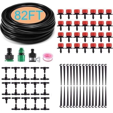 Kit d'irrigation Goutte à Goutte pour Jardin, Système D'irrigation Micro Flow Avec Tuy, 25M Arrosage Automatique Goutte Kit pour Parterres de Fleurs, Jardins, Pelouse à Plante (1/4)